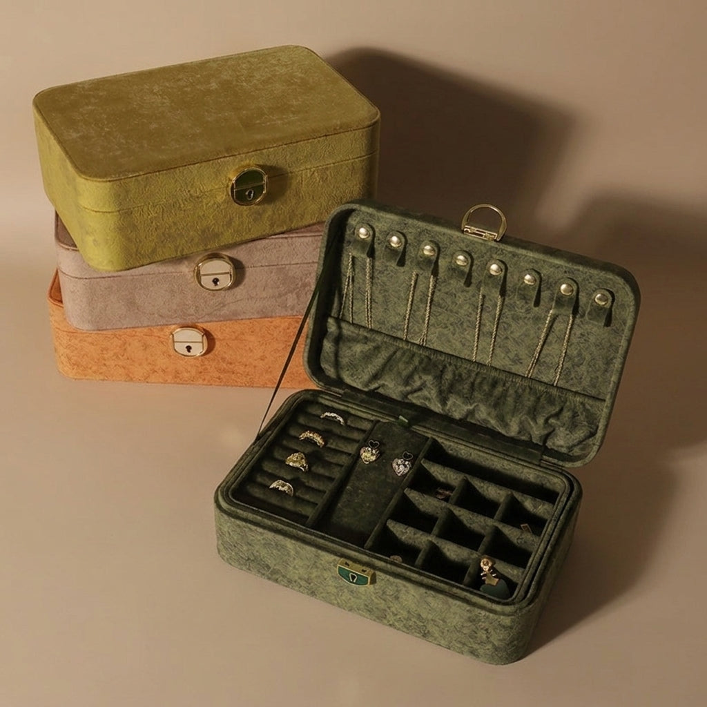Velvet Travel Jewelry Case, all four colors